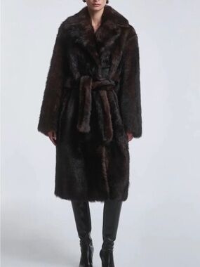 NOUR HAMMOUR - UMA SHEARLING COAT - SMALL NWT